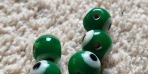 Dark Green Evil Eye Beads
