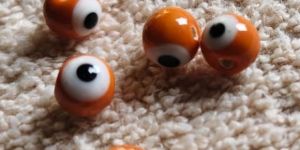 Orange Evil Eye Beads