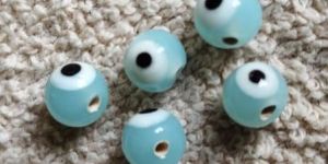Sky Blue Evil Eye Beads