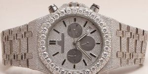 Fully Iced Out AP Moissanite Diamond Watch