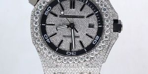 Iced Out Audemars Piguet Royal Oak Offshore Diver Moissanite Watch