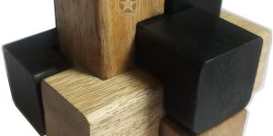 wooden jigsaw burr puzzle