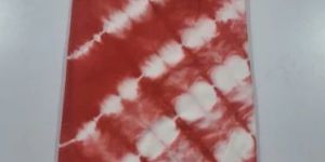 Beautiful Red and White Tie Dye Cotton Fabric