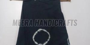 Black Block Printed Cotton Stole