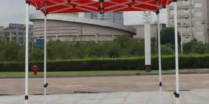 6.5X6.5 Feet Canvas Red Gazebo Tent