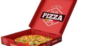 7x7x1.5 Inch Printed Pizza Corrugated Box