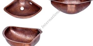 Corner Copper Kitchen Sink