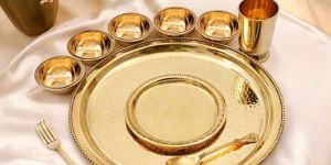 Brass Bhojan Thali Set