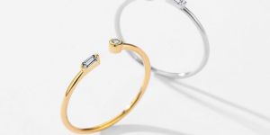 925 Sterling Silver Zircon Open Ring