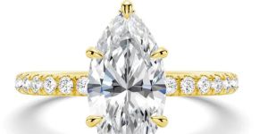 Gold Plating White Zircon Ring