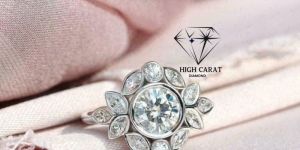 natural round marquise diamond designer ring