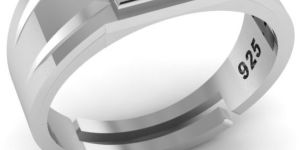 925 Silver Simple Serenity Men's Ring