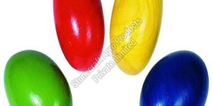 Kids Colorful Wooden Egg Shakers Toy