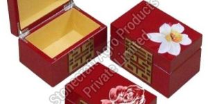 Red Floral Foil Wooden Gift Box
