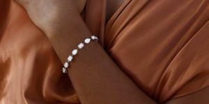 14 Carat White Gold Plated Women Moissanite Bracelet