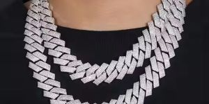 Men Iced Out Moissanite Sterling Silver Cuban Chain