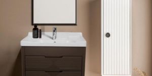 Pearl Wooden Wall Mounted Bathroom Vanity