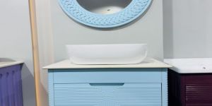Sky Blue Wall Mounted Bathroom Vanity