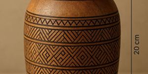 Handcrafted Wooden Flower Vase