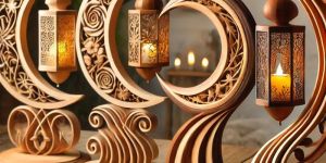 Ramadan Decorative Wooden Candle Holder