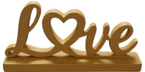 Wooden Love Decorative Showpiece