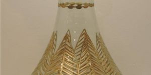 Etched Gold Filled Vase