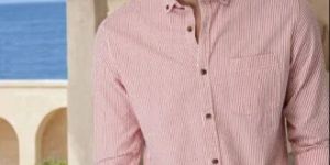 Mens Striped Cotton Shirt