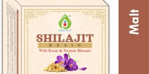 Agrosaf Shilajit Resin WITH Kesar & Swaran Bhasam