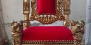 1 Seater Solid Teak Wood Guruji Maharaj Chair