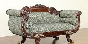 2 Seater Sheesham Wood Couch Victorian Style Sofa