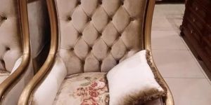 Solid Teak Wooden Handcarved 2 Royal Chair Set