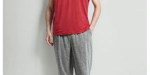 Mens Red Polo Neck T Shirt