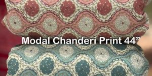44 Inch Modal Chanderi Print Kurti Fabric