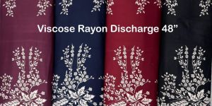 48 Inch Viscose Rayon Discharge Kurti Fabric