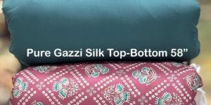 58 Inch Pure Gazzi Silk Top Bottom Kurti Fabric