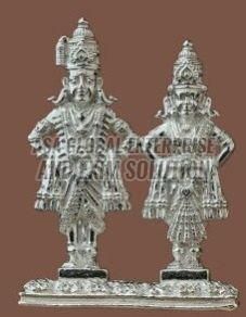 925 Sterling Silver Sri Panduranga And Rukmini Murti