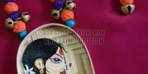 Ladies Blue Handcraft Terracotta Necklace Set