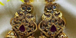 Ladies Brass Traditional Golden Earring