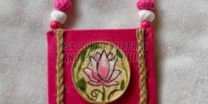 Ladies Pink Handmade Terracotta Necklace Set