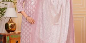 Ladies Cotton Kurta Pant Set