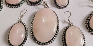 Natural Labradorite Rose Gemstone Earring