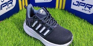 JPR Mens Black Leather Sports Shoes