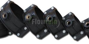 125 Mm PP Brass Threaded Black Service Saddle