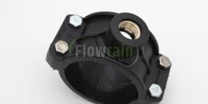 250 Mm PP Brass Threaded Black Service Saddle