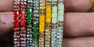 Double Chain Glass Bangles