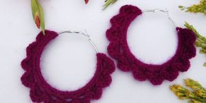 Crochet Hoop Earring
