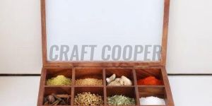Wooden Compartment Spice Box