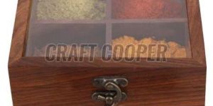 Wooden Kitchen Spice Box