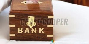 Wooden Square Money Bank