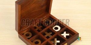 Wooden Square Tic Toe Game